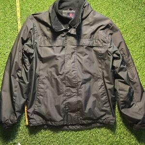 Chaps Ralph Lauren Fleece Lined Full Zip Jacket Black Mens Small